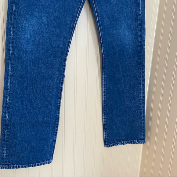 Levi’s Men’s 501 Dark Wash Denim Original Fit Bootcut Jeans Size W31 L30 - Picture 5 of 7